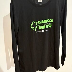 Shamrock Run Fest Black Long Sleeve Tee
